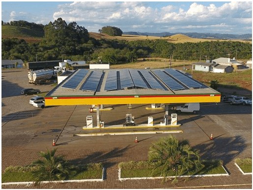 Figura 8: Sistema fotovoltaico em posto de combustível.
