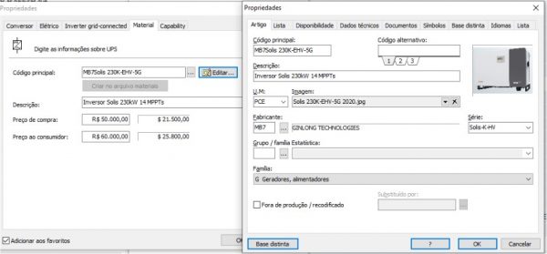 Como cadastrar inversores no banco de dados do SOLergo?