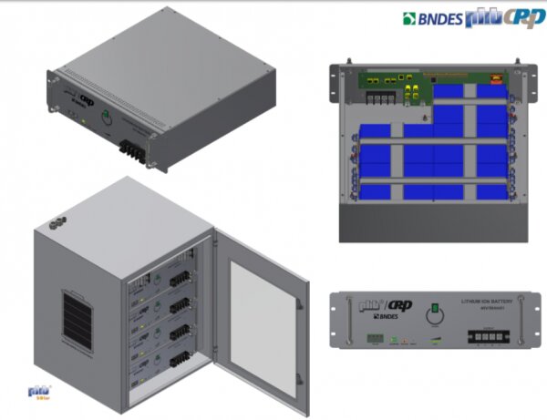 Figura 5: Banco de baterias com BMS desenvolvido no Brasil. Fonte: PHB Eletrônica