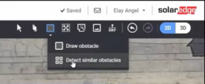 Detecção automática de obstáculos no SolarEdge Designer
