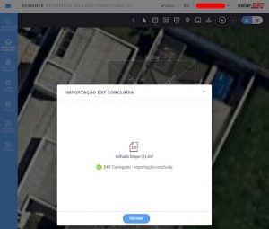 Importação do arquivo DXF concluída