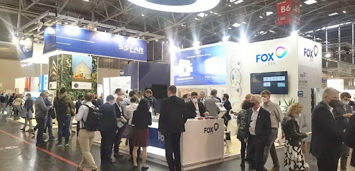 Estande da FoxESS na Intersolar Europe. Foto: FoxESS/divulgação