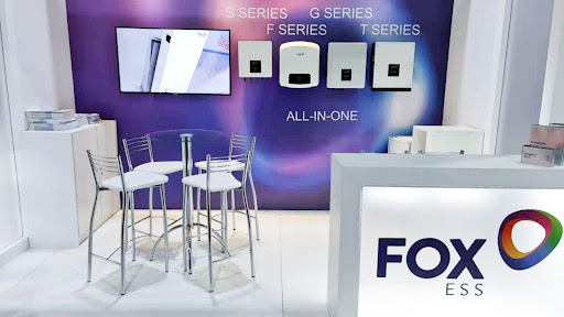 Estande da FoxESS na 360Solar. Foto: FoxESS/divulgação