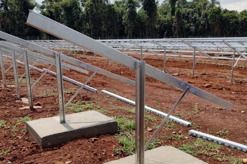 Estruturas da SSM Solar do Brasil - SL001. Foto: divulgação