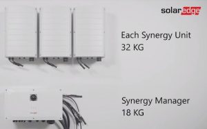 Os inversores e a unidade Synergy Manager são leves e compactos