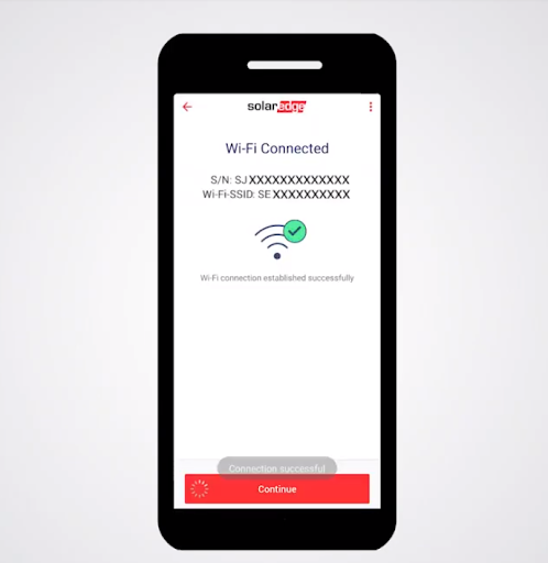 Tela indicando que a conexão wi-fi foi realizada com sucesso