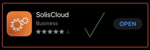 Figura 4 - O SolisCloud pode ser encontrado na loja de aplicativos do seu smartphone IOS ou Android. 
