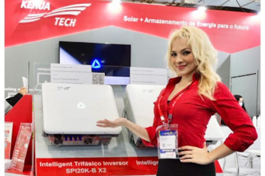 Lançamento da Kehua na Intersolar Brasil. Foto: Kehua Tech/Divulgação