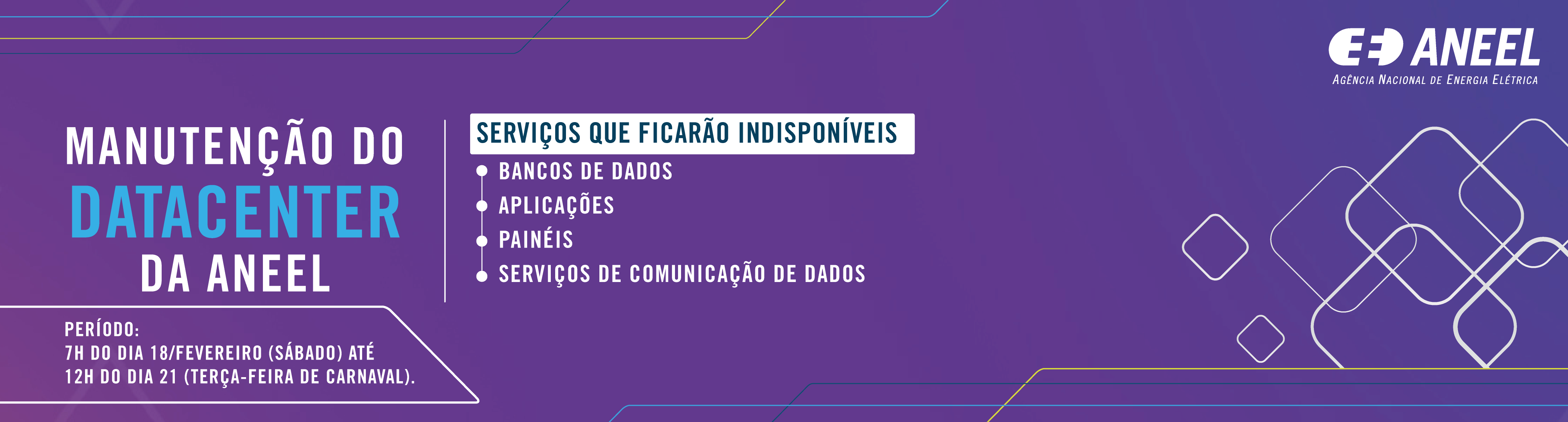 O aviso foi dado pela Agência em seu site oficial.