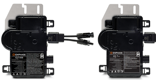 Figura 1: Microinversores IQ7AM e IQ7+ da Ephase