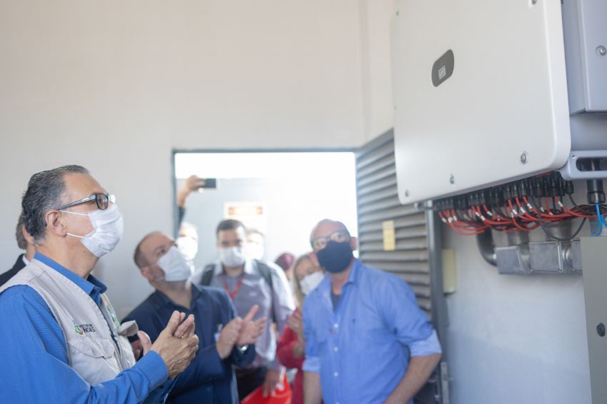 Ao todo, foram utilizados mais de 550 módulos FV para a instalação do sistema 