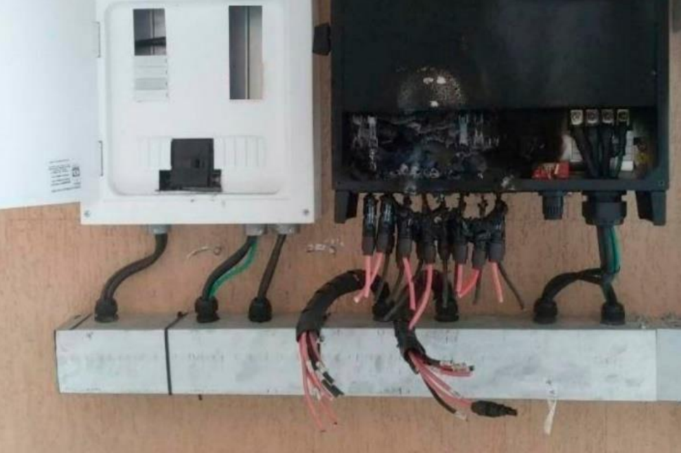 Sistema com falta de seccionamento externo para manutenção