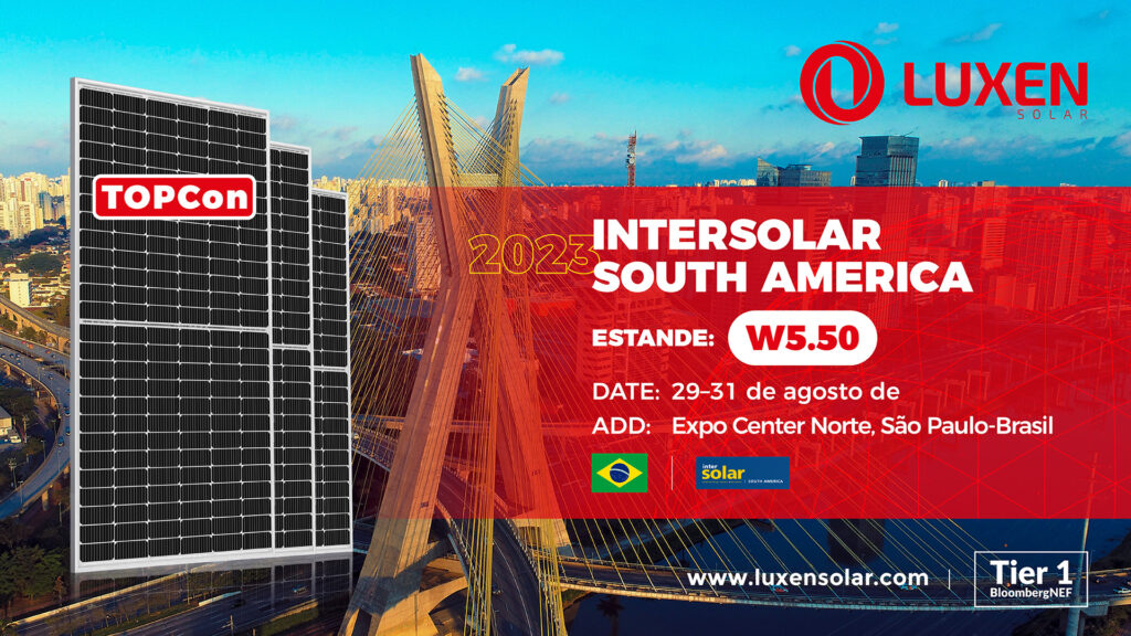 Estande da Luxen Solar na Intersolar estará localizado na rua W5.50. Foto: Reprodução