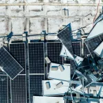Ventania coloca em risco instalações solares